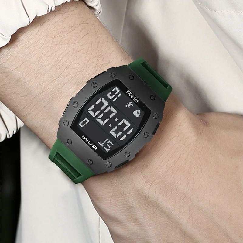 BNMI LED Digital Electronic Sports Watches for Men Multifunctional Military Waterproof Timing Outdoor Watch Men's Gift NEW