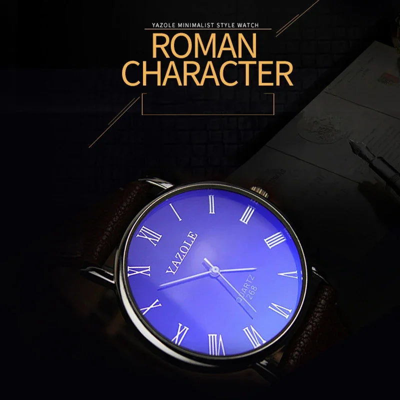 Fashion Wrist Watches for Men Top Brand Analog Men's Quartz Watches Leather Band Casual Business Men Watches Relogio Masculino