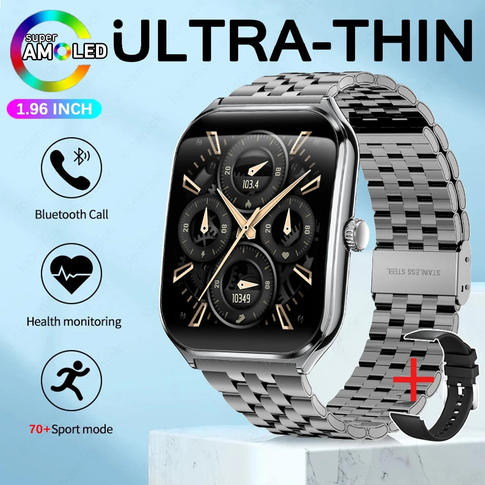 2026 New Ultra-thin Durable Women Smart Watch 1.96" Amoled Screen Sport Health Fitness Wireless Bluetooth Call Smartwatch