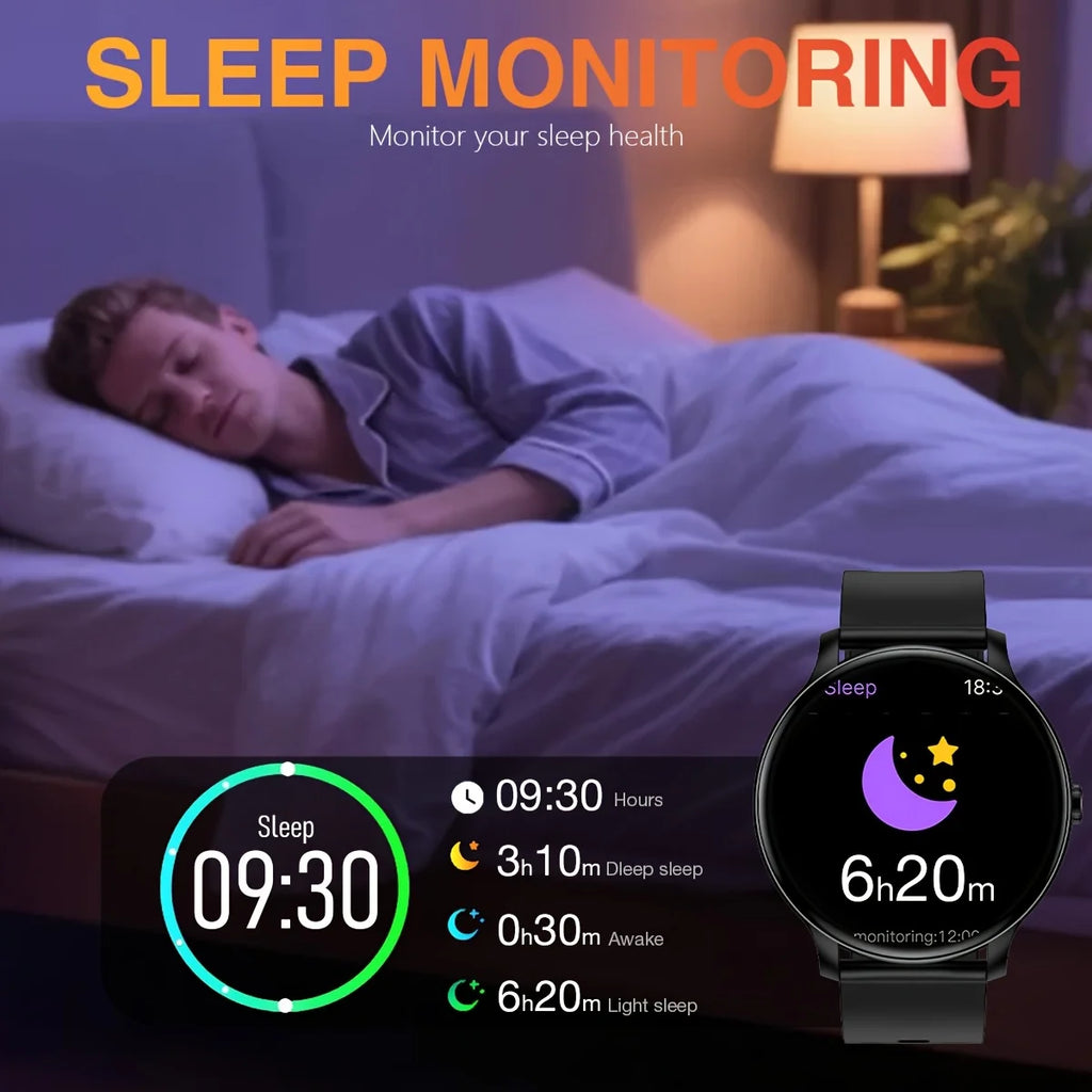 LAXASFIT 2026 New Smart Watch for Men Women 1.52-inch Full Touchscreen Make Calls Fitness Track Heart Rate Monitor Smartwatch
