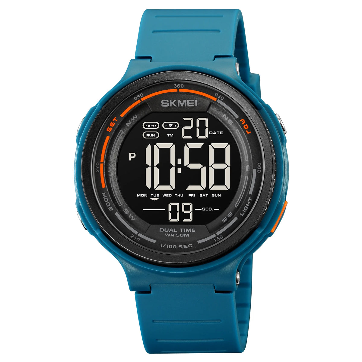 SKMEI Fashion Mens Sport Watches Digital LED Light Countdown For Men Women 5Bar Waterproof Wristwatches Alarm Clock