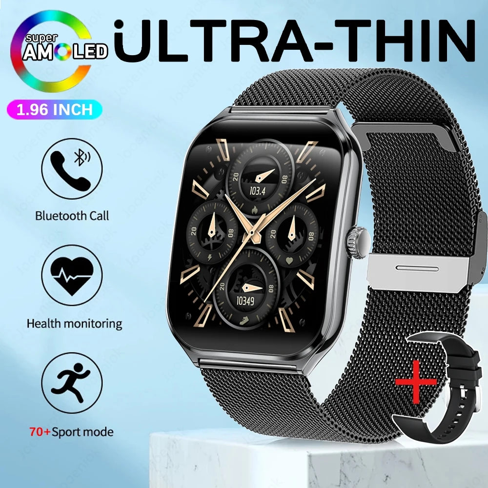 2026 New Ultra-thin Durable Women Smart Watch 1.96" Amoled Screen Sport Health Fitness Wireless Bluetooth Call Smartwatch
