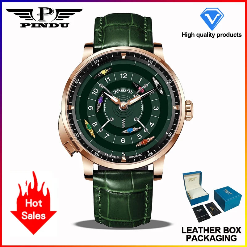 Pindu Horse Gambling Series Men's Full Automatic Mechanical Watch European Racing Roulette Entertainment Design Party Watch