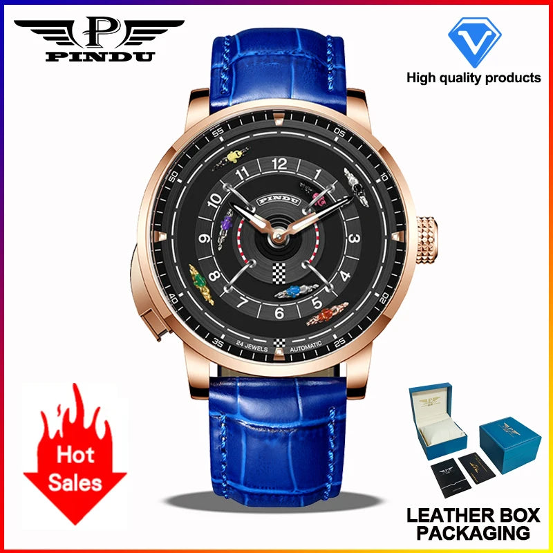 Pindu Horse Gambling Series Men's Full Automatic Mechanical Watch European Racing Roulette Entertainment Design Party Watch