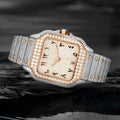 High End Square Design Luxury Gold VVS Moissanite Watch Waterproof Mens Diamond Iced Out Wrist Watches
