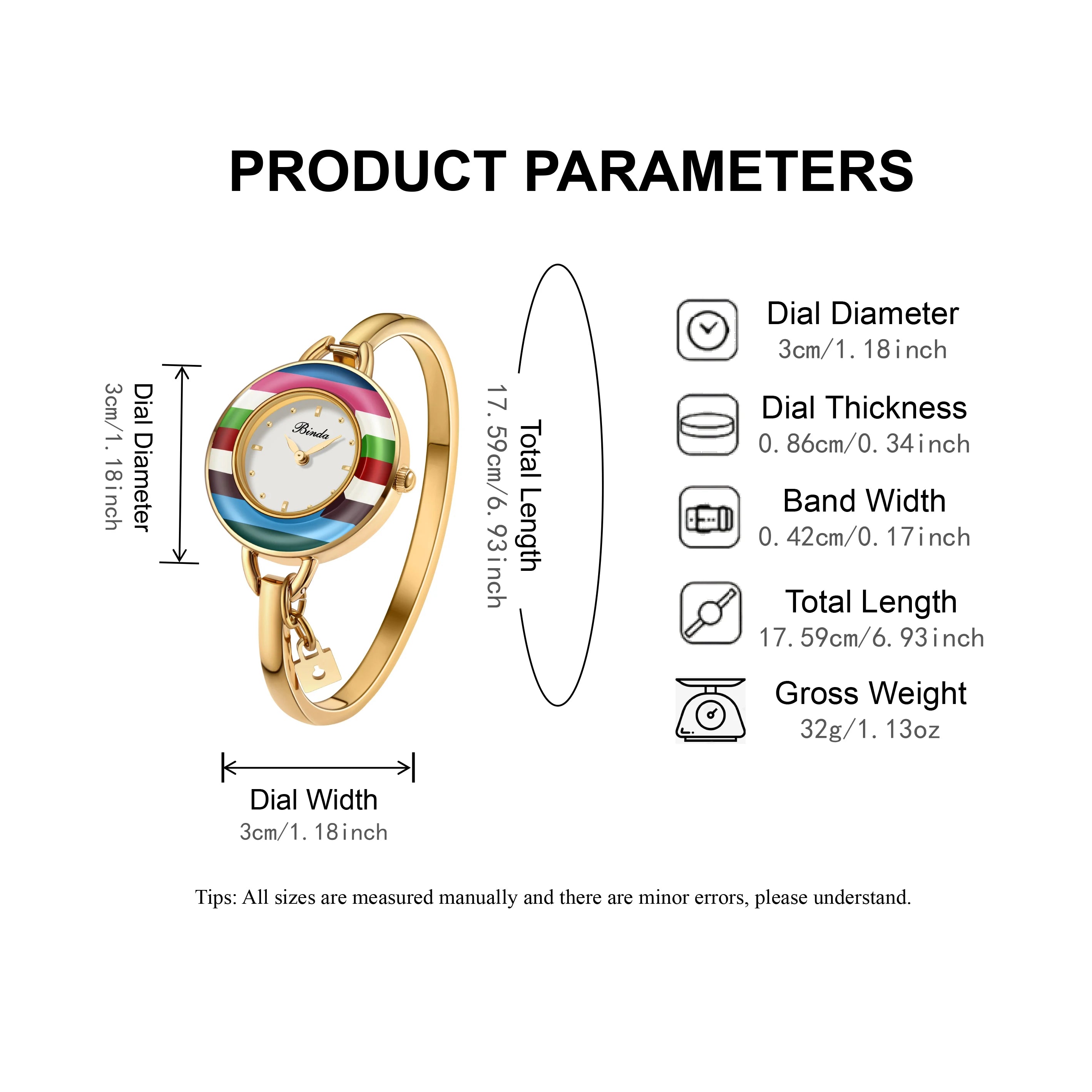 Rainbow Gold Watch