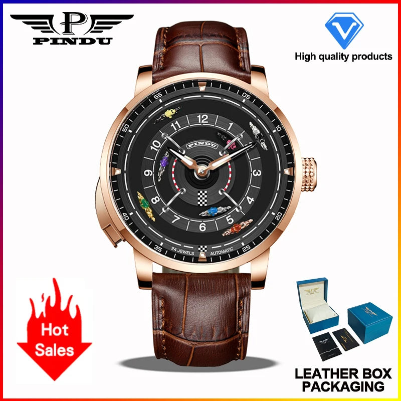 Pindu Horse Gambling Series Men's Full Automatic Mechanical Watch European Racing Roulette Entertainment Design Party Watch