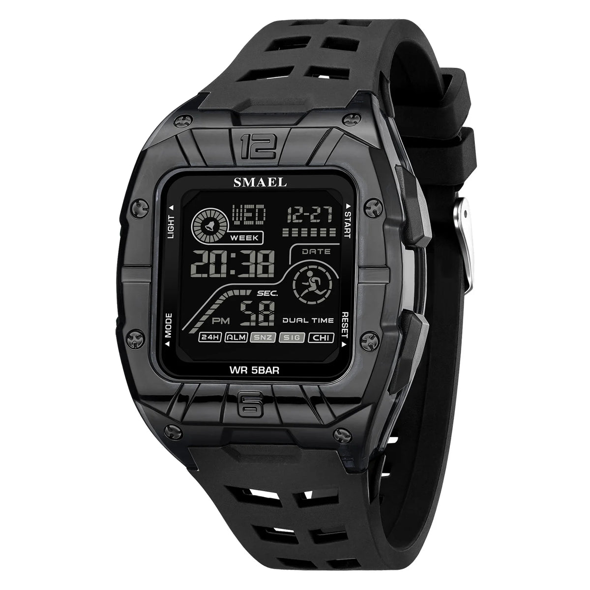 SMAEL8127 brand men's electronic watch fashion outdoor sports waterproof dial stopwatch alarm clock digital LED electronic watch