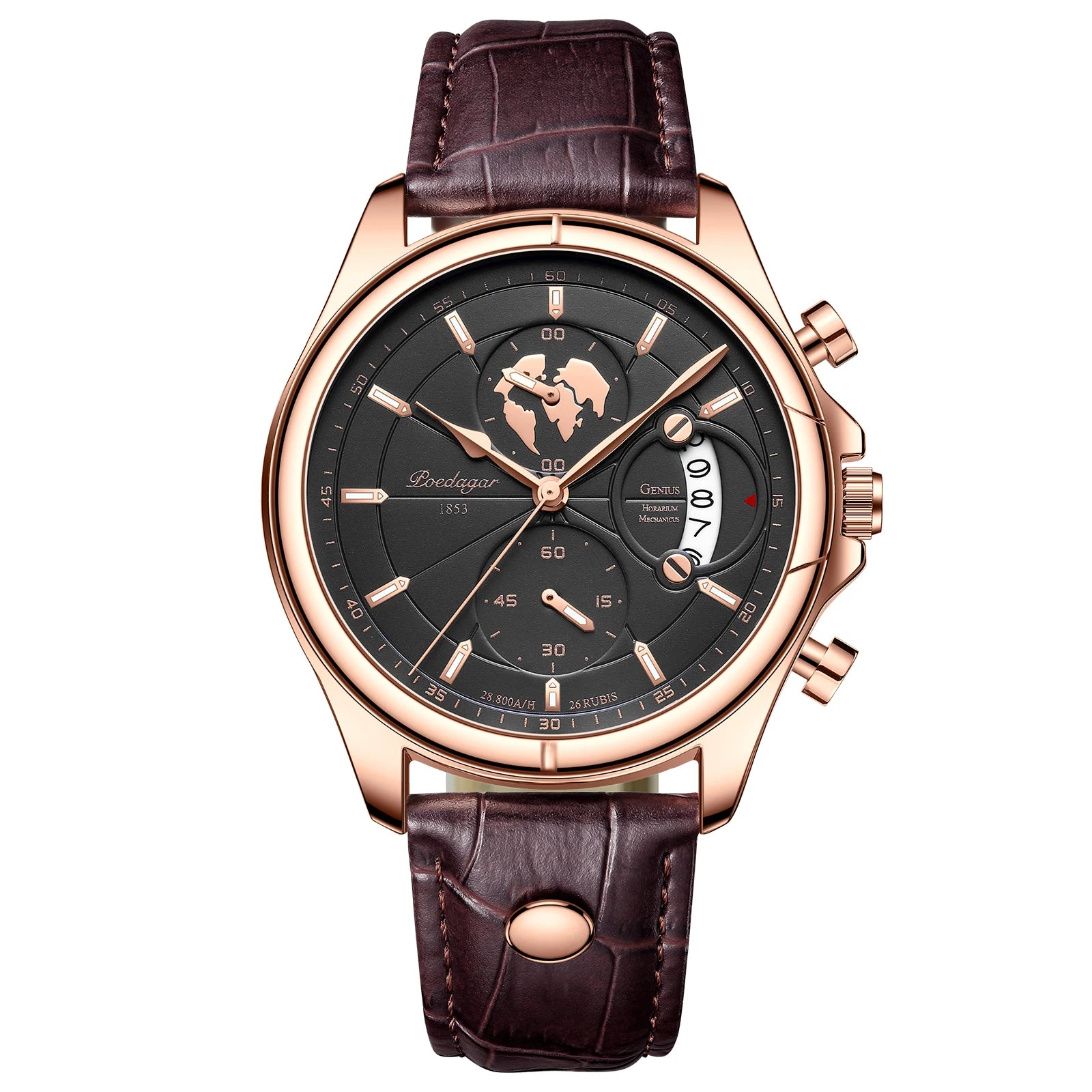 Leather Chronograph Watch