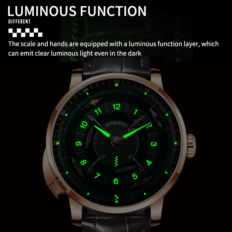 Pindu Horse Gambling Series Men's Full Automatic Mechanical Watch European Racing Roulette Entertainment Design Party Watch