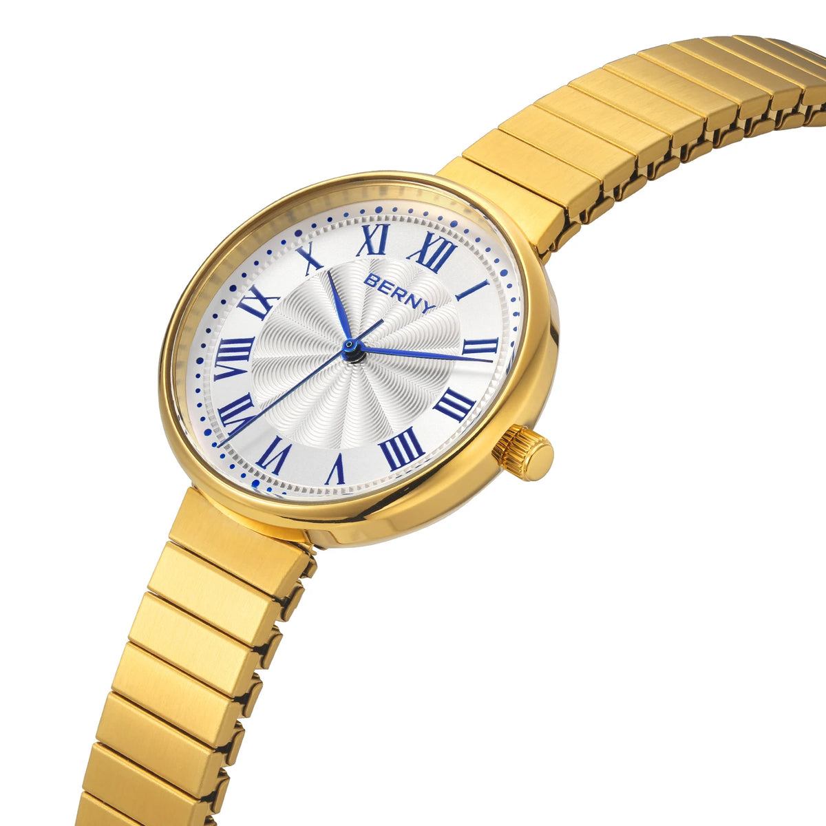 BERNY Women's Gold Watch Fashion Quartz Wristwatch Waterproof Top Brand Exquisite Stainless Steel Top New Watches for Ladies