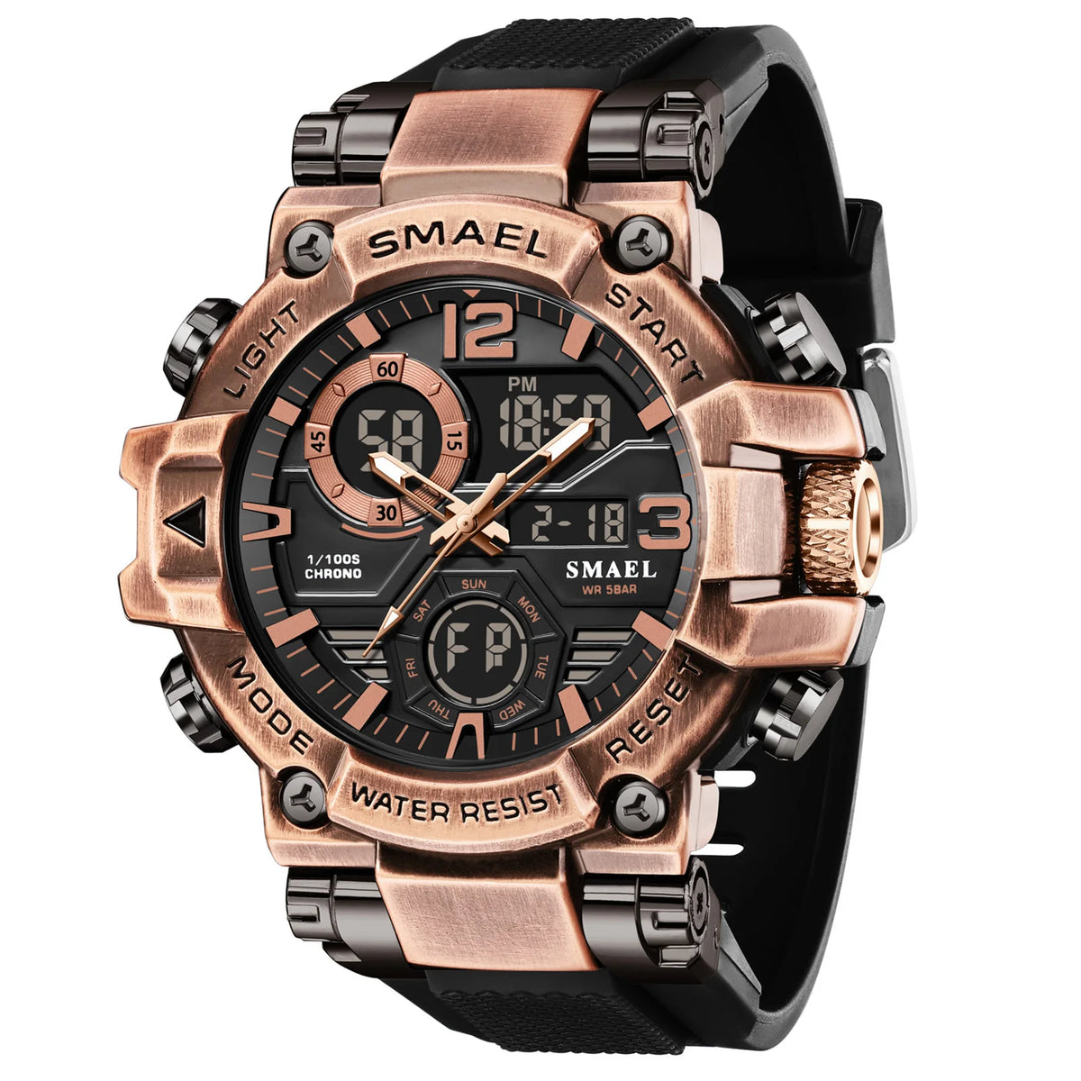 2025 SMAEL Sports Watches Men LED Watches New 50m Waterproof Digital Watches 8110 Shockproof Sports Watches for Men Electrionic