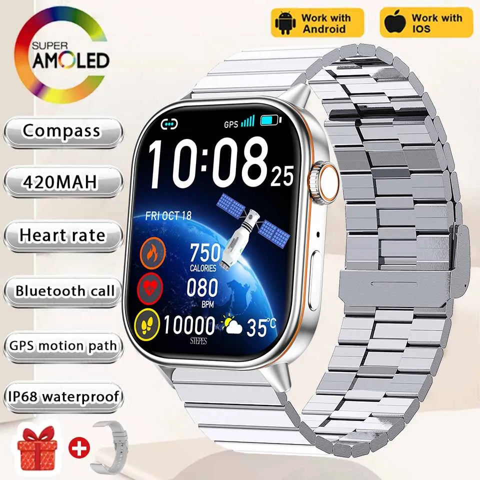 Newly Built-in GPS Sports Fitness Pilates Smart watch Women Fashion Precise Positioning 5ATM Waterproof Bluetooth Call Bracelets