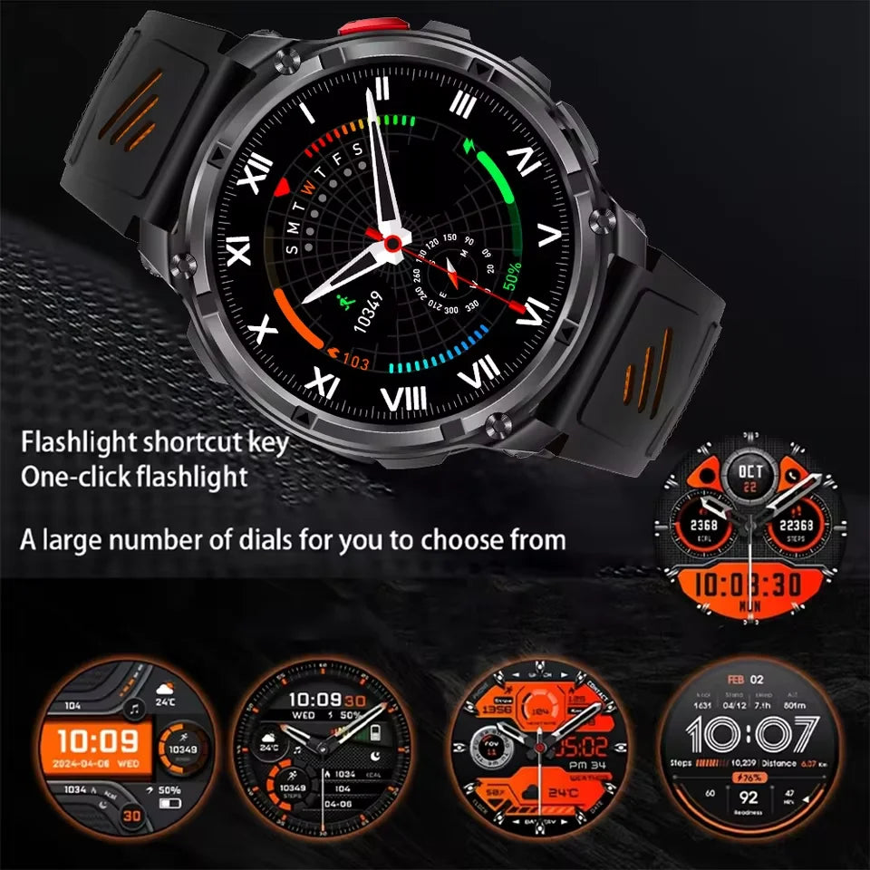 2026 New T-Rex3 Pro GPS Tracker 1100mAh Smartwatch Men 120-Day Standby Clock Rugged Outdoor Sport 10ATM Waterproof Call Watches