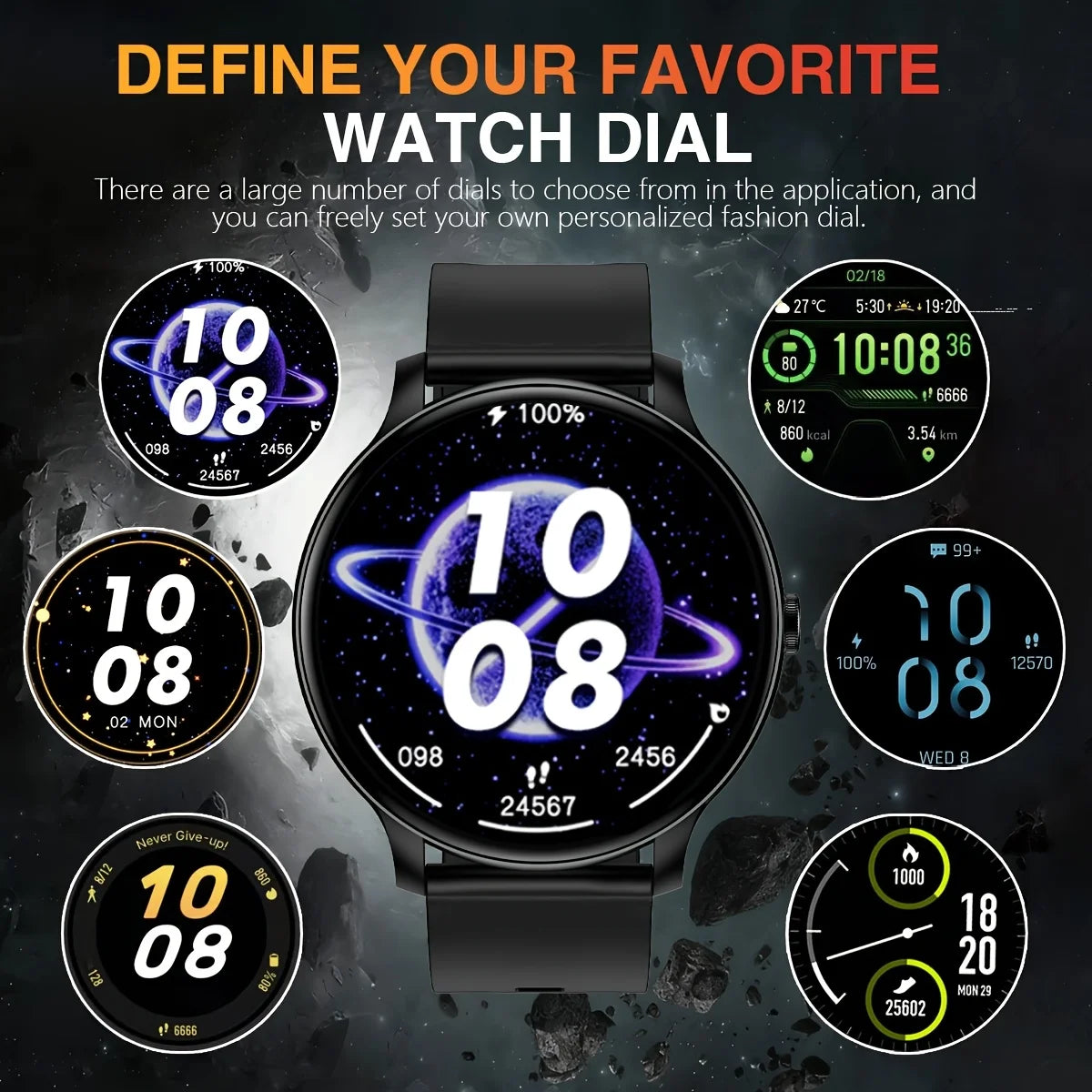 LAXASFIT 2026 New Smart Watch for Men Women 1.52-inch Full Touchscreen Make Calls Fitness Track Heart Rate Monitor Smartwatch