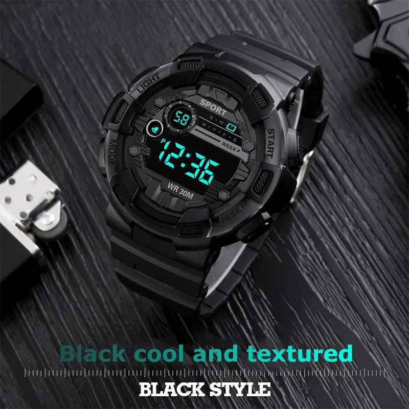Sports Men's Watch Waterproof Luminous Military Clock Waterproof LED Digital Wathes Fitness Sports Watch for Man Kids Student