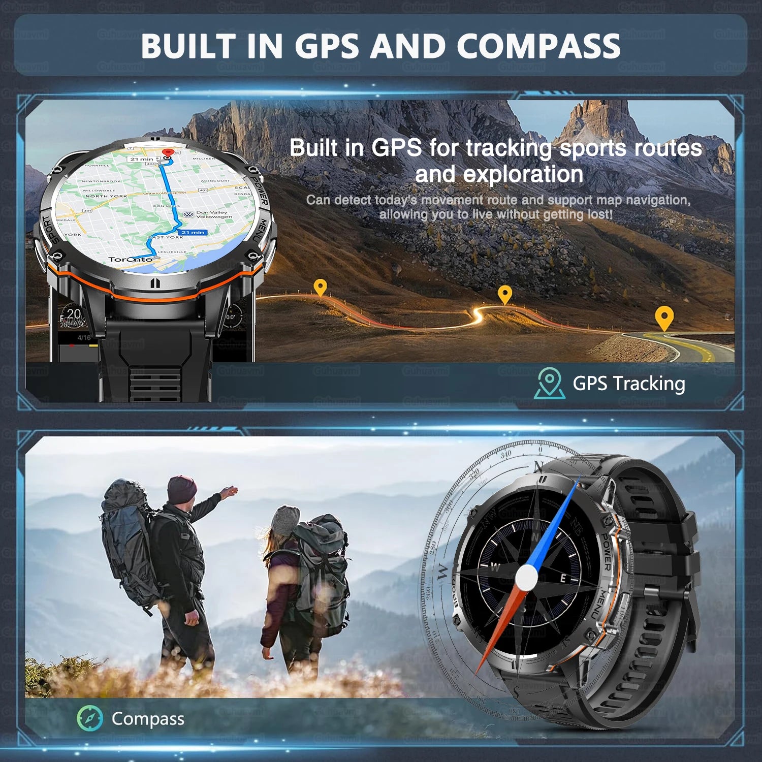 Rugged GPS Sport Smartwatch