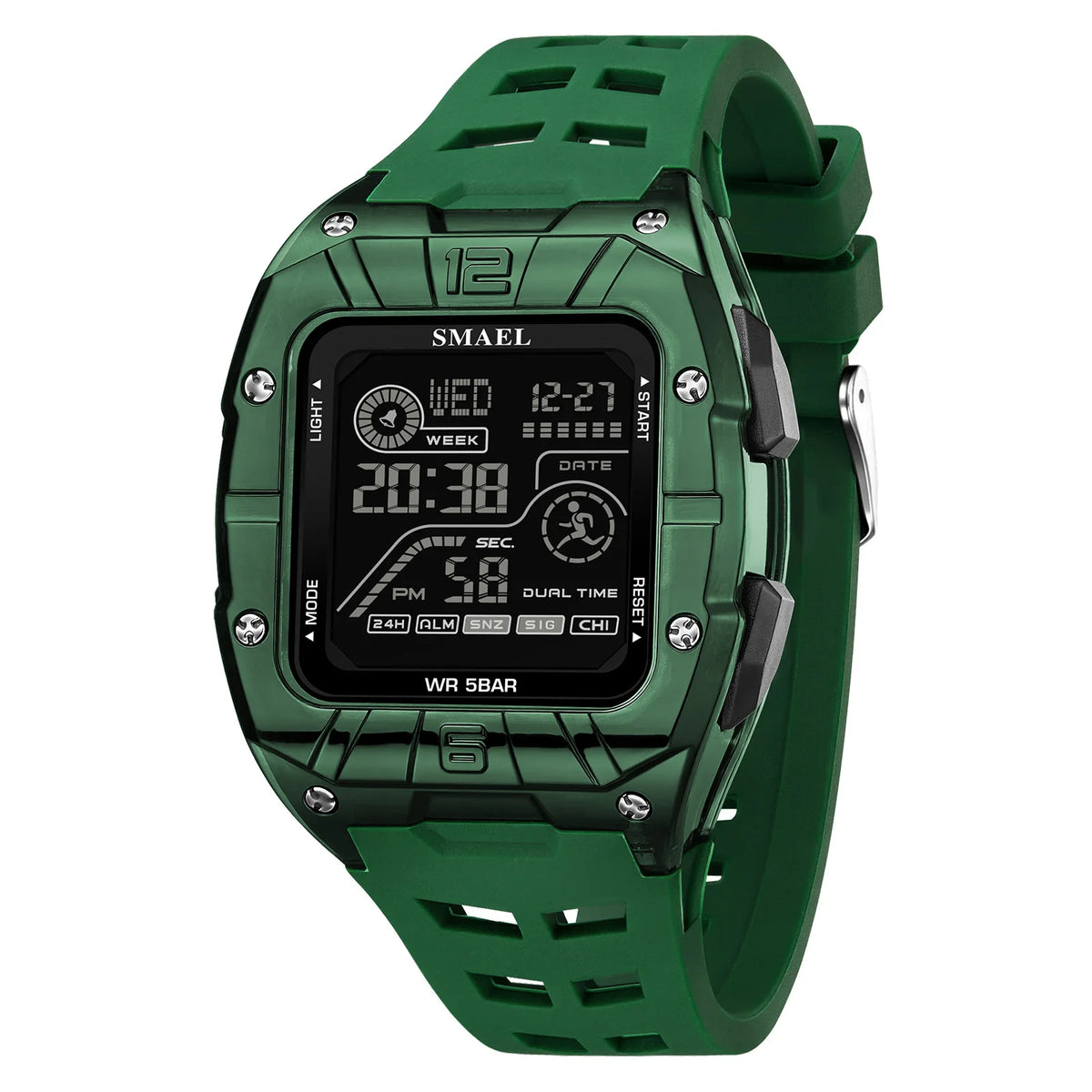 SMAEL8127 brand men's electronic watch fashion outdoor sports waterproof dial stopwatch alarm clock digital LED electronic watch