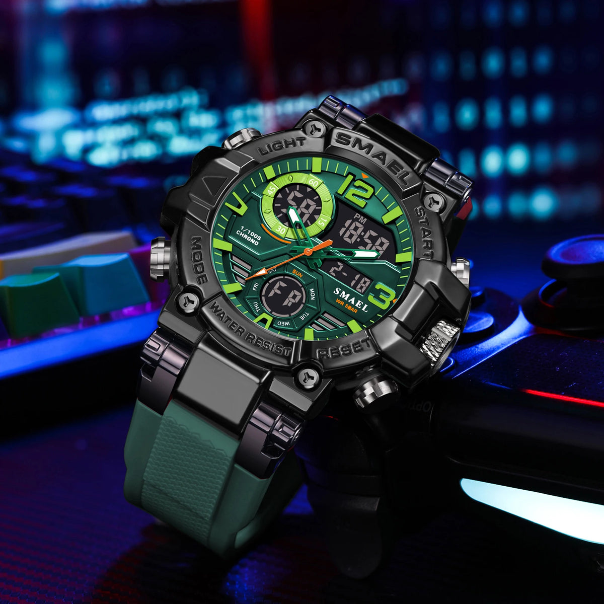 2025 SMAEL Sports Watches Men LED Watches New 50m Waterproof Digital Watches 8110 Shockproof Sports Watches for Men Electrionic