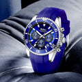 BIDEN Classic Green Watch For Man Fashion Casual Rubber Strap Wrist Watch Men With Calendar Reloj Hombre 2025 Hot Sale