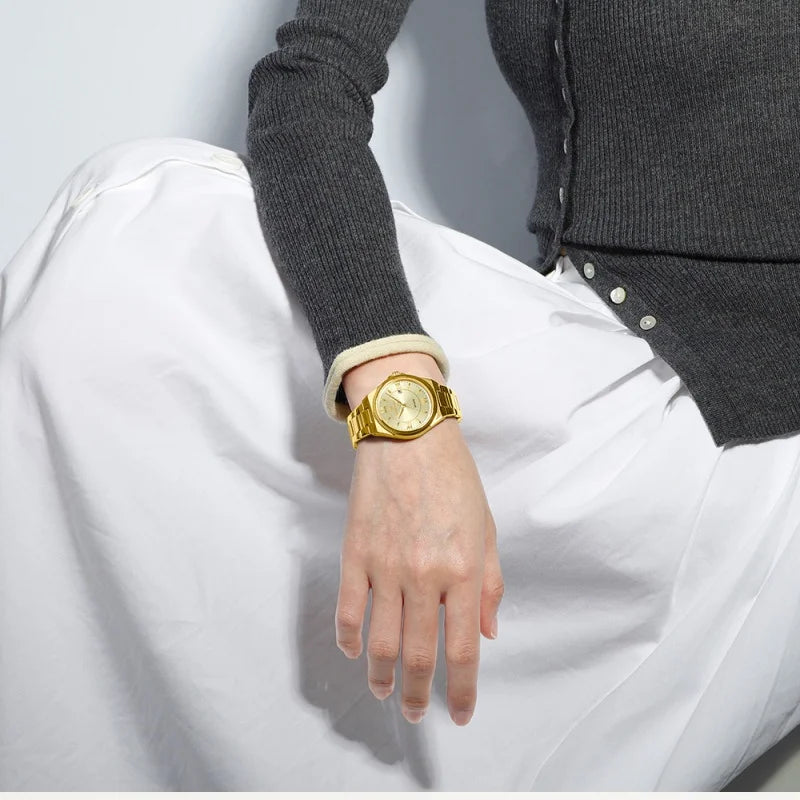 High Quality NAVIFORCE 2026 Woman Quartz Watch Retro Watches 3ATM Waterproof Stainless Steel Watchband  Ladies' Watches NF5073