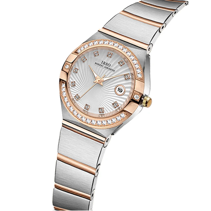Luxury Designer Watch Woman Diamond Gold Fashion New Quartz Wrist Clock Female Gift Waterproof Elegant Ladies Wristwatch Shine