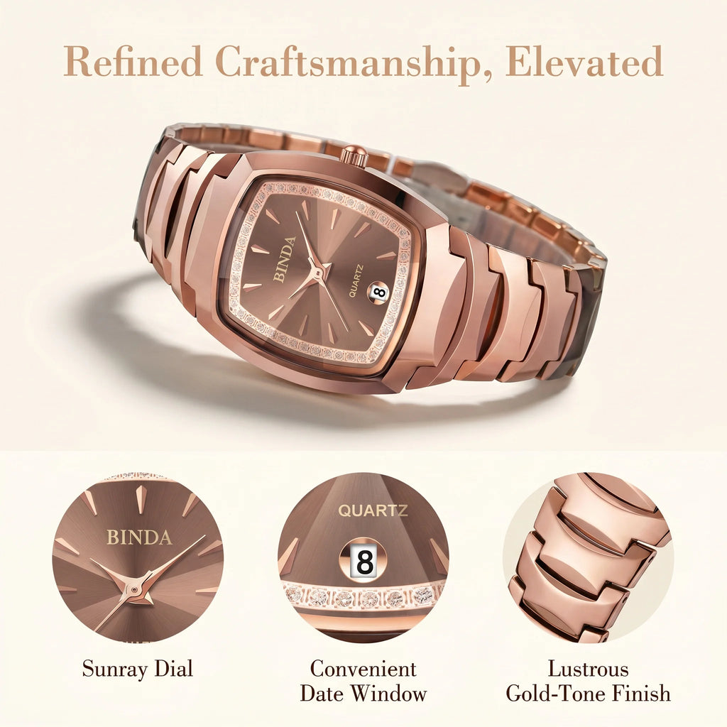 2PCS Couple Watches Luxury Fashion Men Women Matching His and Hers Quartz Watches Simple Band with Gift Box