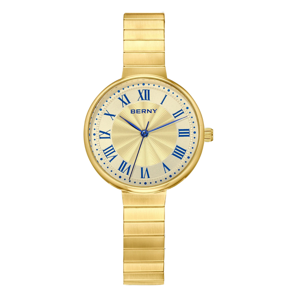 BERNY Women's Gold Watch Fashion Quartz Wristwatch Waterproof Top Brand Exquisite Stainless Steel Top New Watches for Ladies