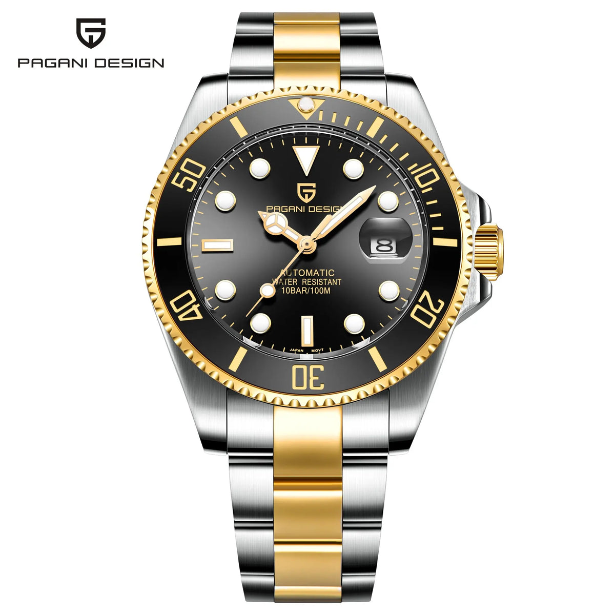 PAGANI DESIGN Classic Luxury Men's Mechanical Watches   Luminous Calendar Diving Watch Stainless Steel Sapphire Celebrity Choice