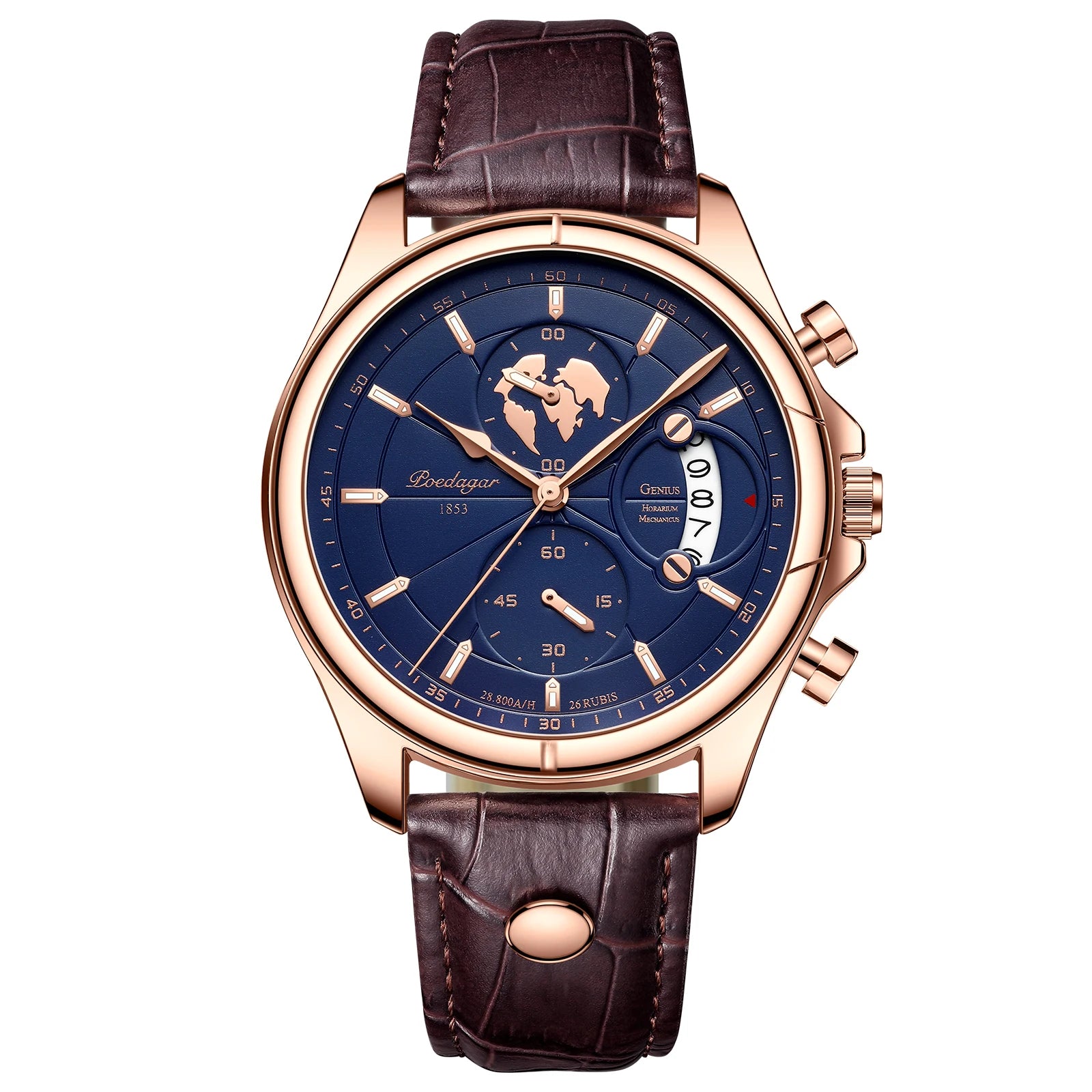 Leather Chronograph Watch