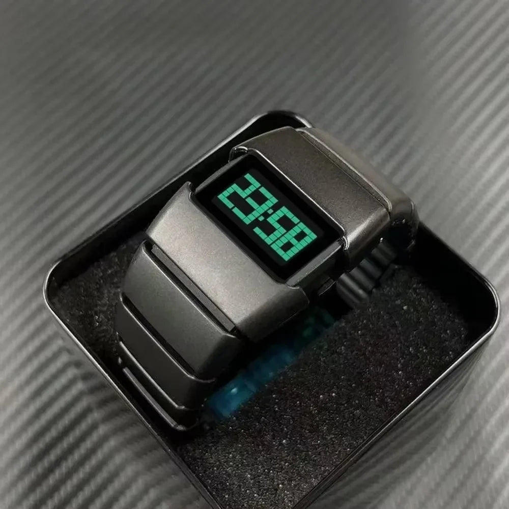 Plastic LED Electronic Watch Lightweight Digital Sports Watch Vintage Original Design Stainless Steel Wristwatch