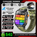 2026 New Military Grade Outdoor GPS Smart Watches Men Compass Heart Rate BT Call LED Flashlight 10ATM Waterproof Swim Smartwatch