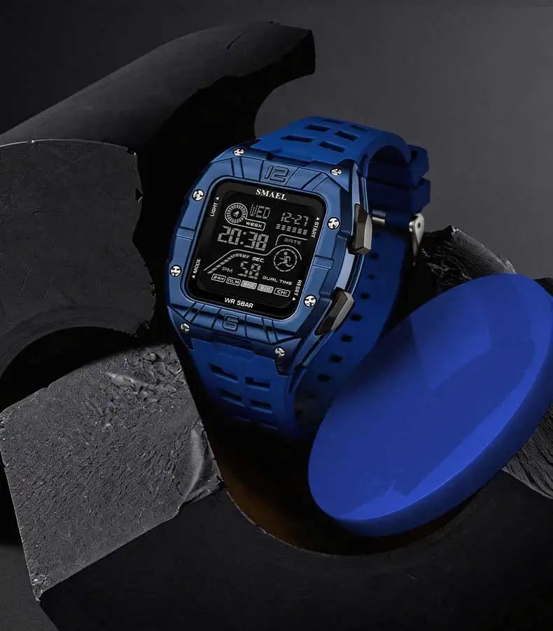 SMAEL8127 brand men's electronic watch fashion outdoor sports waterproof dial stopwatch alarm clock digital LED electronic watch