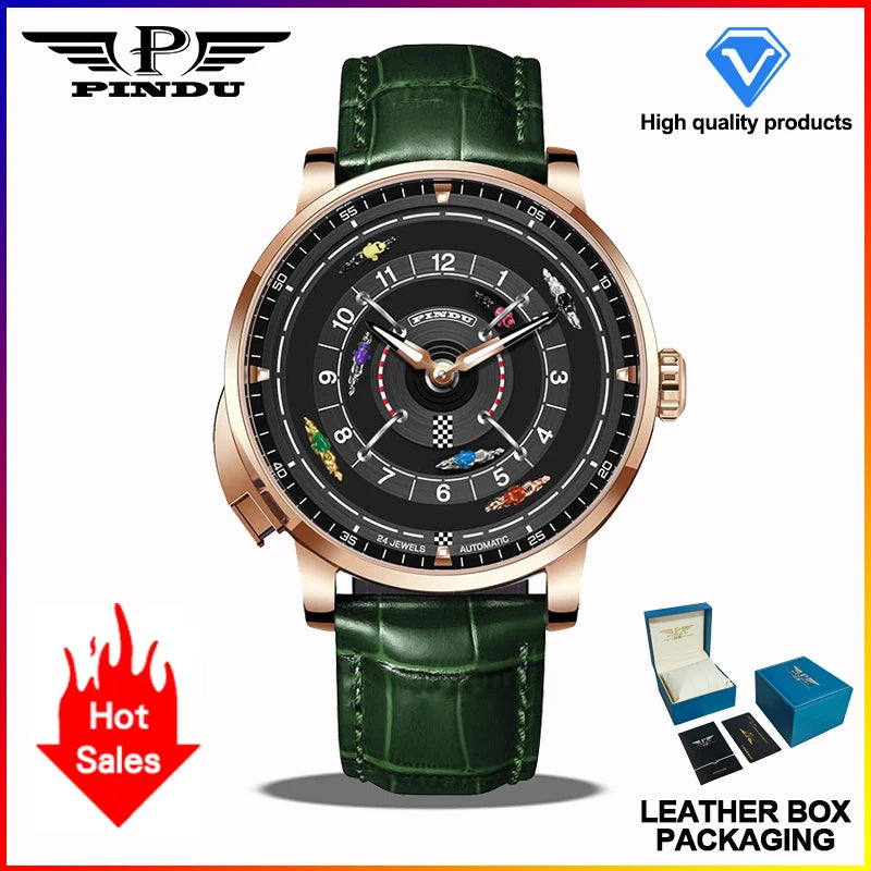 Pindu Horse Gambling Series Men's Full Automatic Mechanical Watch European Racing Roulette Entertainment Design Party Watch