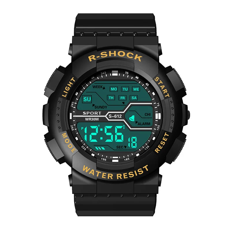 Digital Watches Sports LED Wristwatches Men's 30m Waterproof Watch Digital Light Stopwatch Watch for Men Student Teens