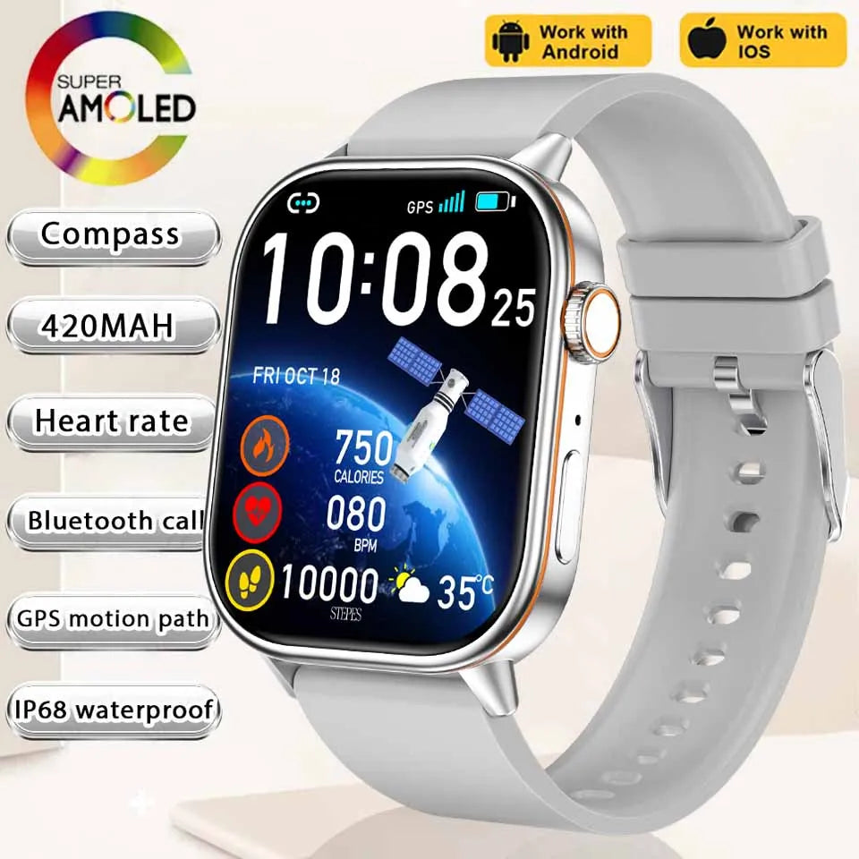 Newly Built-in GPS Sports Fitness Pilates Smart watch Women Fashion Precise Positioning 5ATM Waterproof Bluetooth Call Bracelets