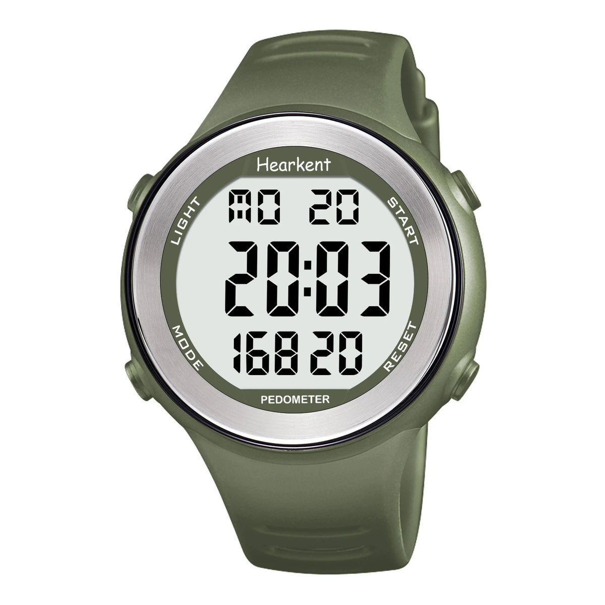 Hearkent Pedometer Watch Men Waterproof Step Counter Calorie Tracker Women Back Light Display Countdown Digital Sport Watches