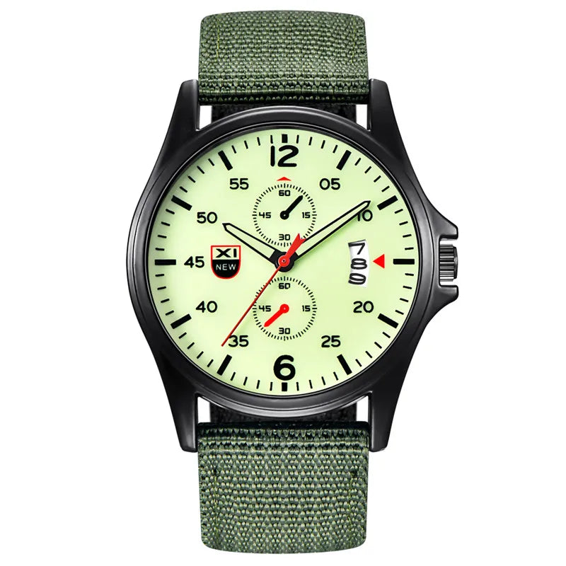 Genuine XINEW Brand Men Watches Students Fashion Casual Nylon Band Sports Date Quartz Wrist Watch Black Relogios Masculinos 2025