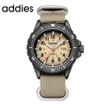 ADDIES 2026 New Men's Sports Quartz Watch Nylon Strap Swimming Waterproof Watch Tubular Luminous Outdoor Fashion Quartz Watch