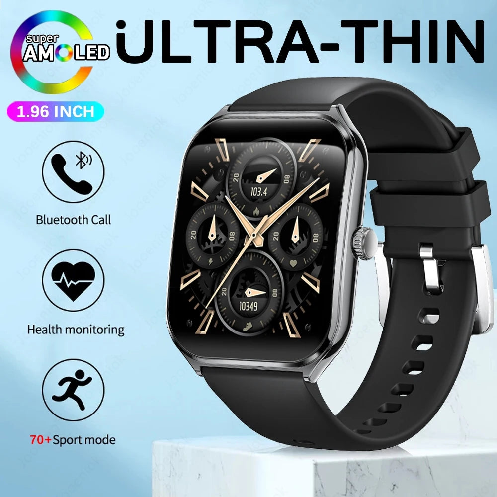 2026 New Ultra-thin Durable Women Smart Watch 1.96" Amoled Screen Sport Health Fitness Wireless Bluetooth Call Smartwatch