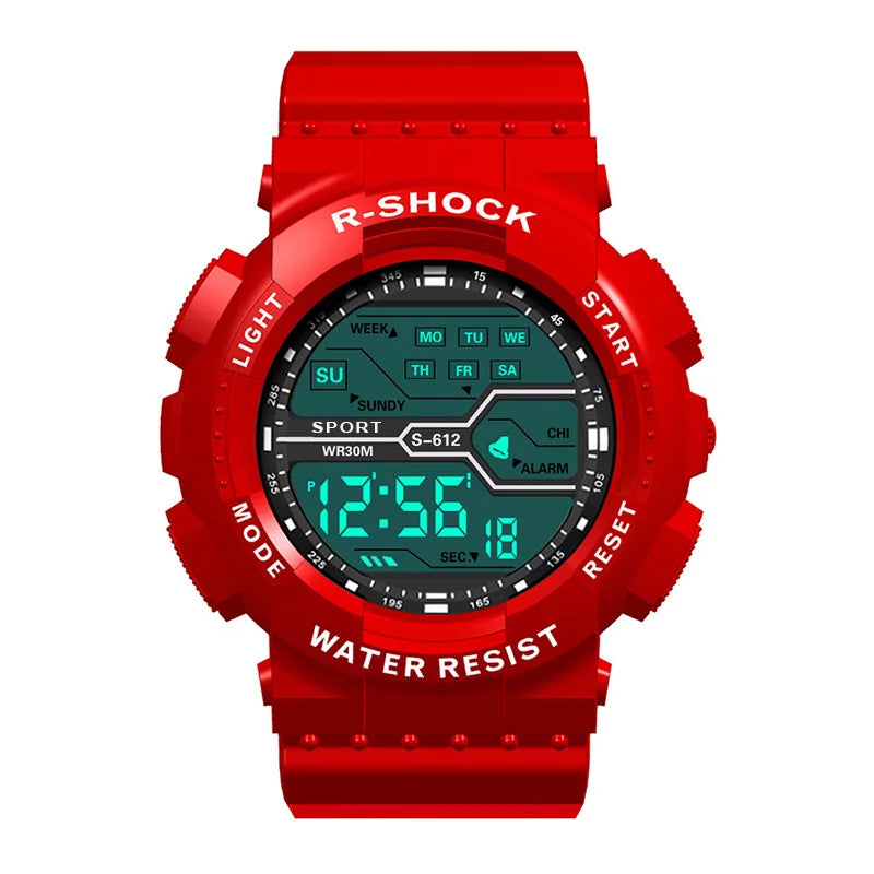 Digital Watches Sports LED Wristwatches Men's 30m Waterproof Watch Digital Light Stopwatch Watch for Men Student Teens