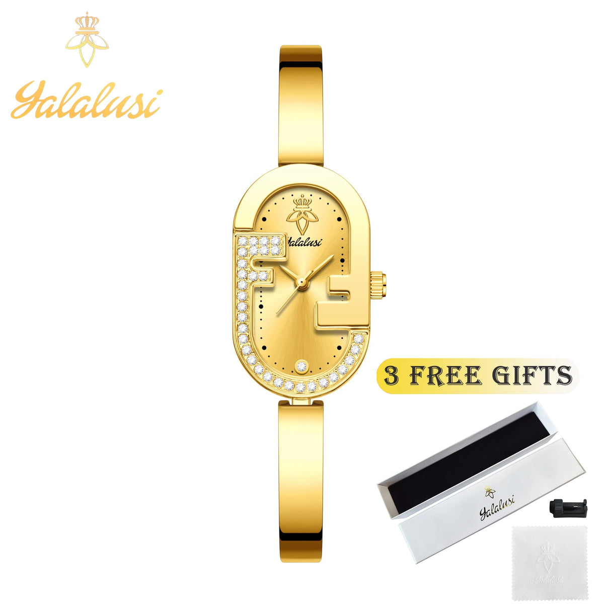 YaLaLuSi Women's Water-Resistant Quartz Watch: A Luxurious, Fashionable, and Elegant Bracelet Watch—The Perfect Gift for Girls