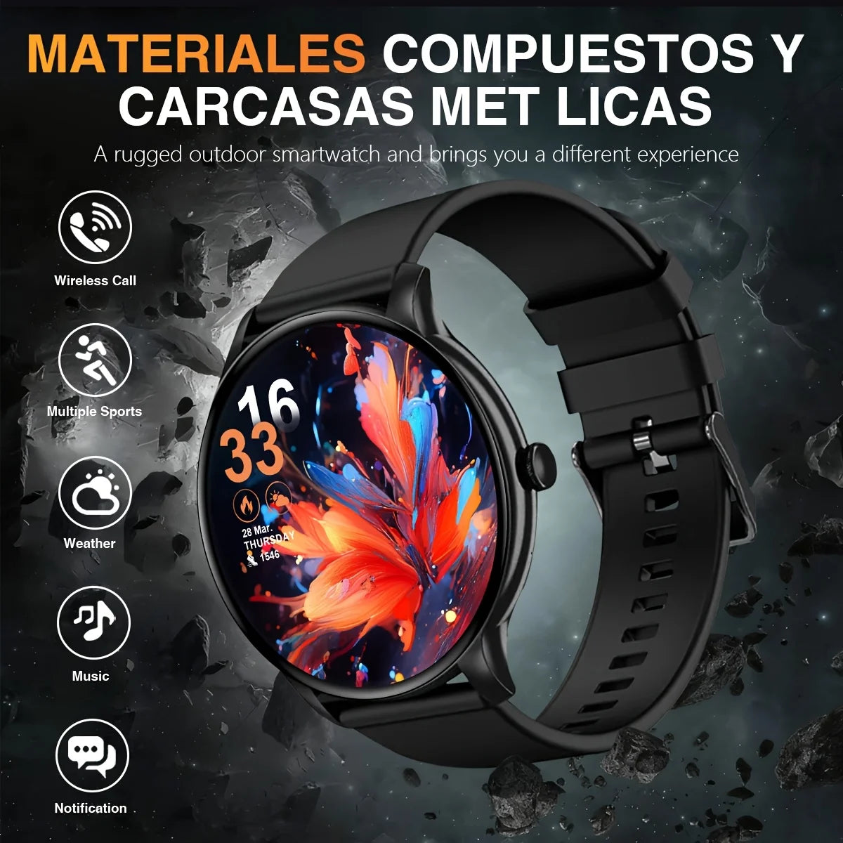 LAXASFIT 2026 New Smart Watch for Men Women 1.52-inch Full Touchscreen Make Calls Fitness Track Heart Rate Monitor Smartwatch