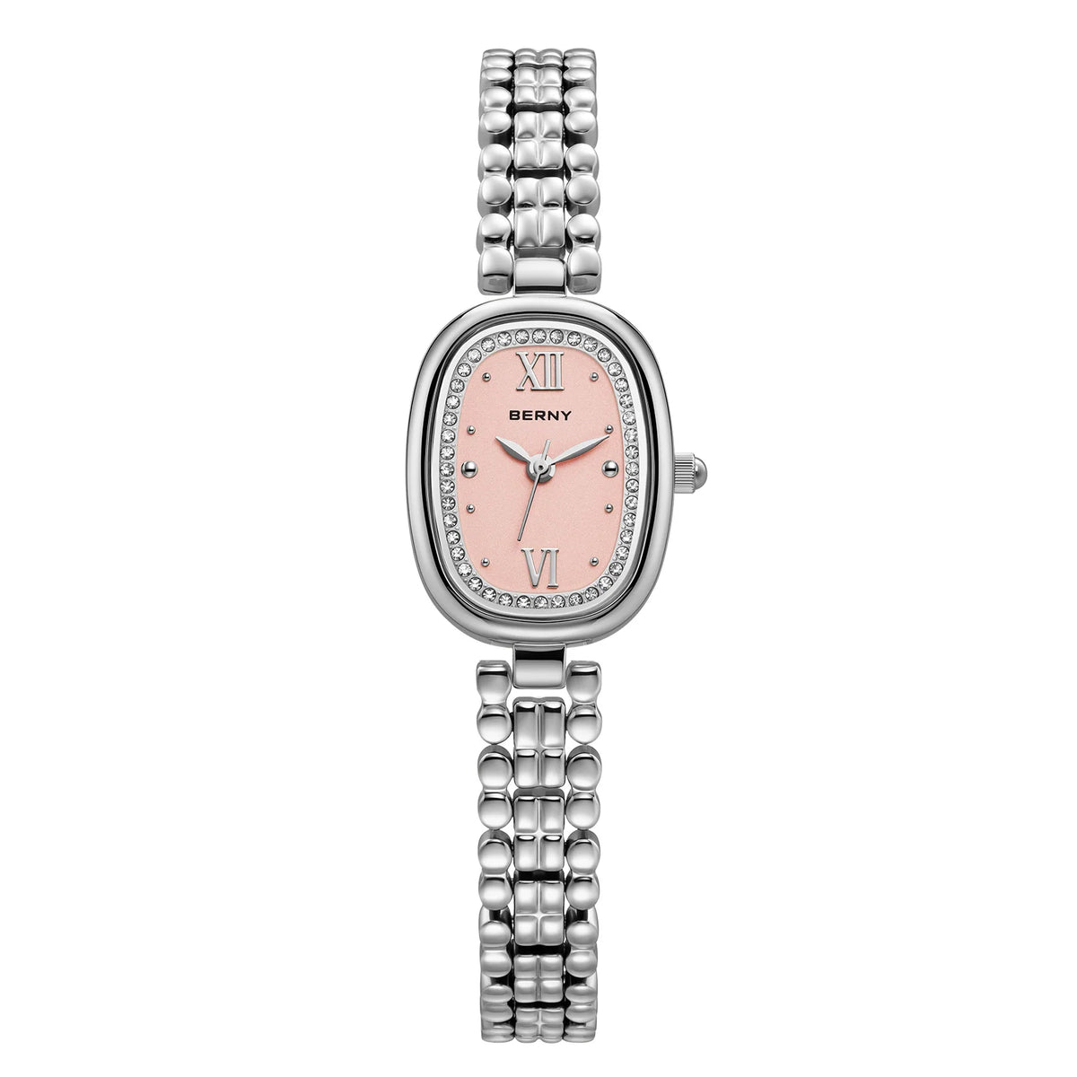 BERNY Women's Watches Fashion Casual Small Dail Ladies Quartz Watch Elegant Stainless Steel Girls Dress Wristwatch