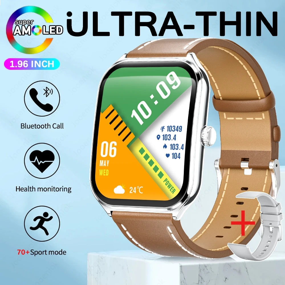 2026 New Ultra-thin Durable Women Smart Watch 1.96" Amoled Screen Sport Health Fitness Wireless Bluetooth Call Smartwatch