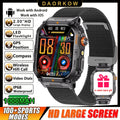 2026 1000mAh military outdoor smartwatch 2.01 inches LED flashlight IP68 waterproof Heart rate sleep Bluetooth call sport watch