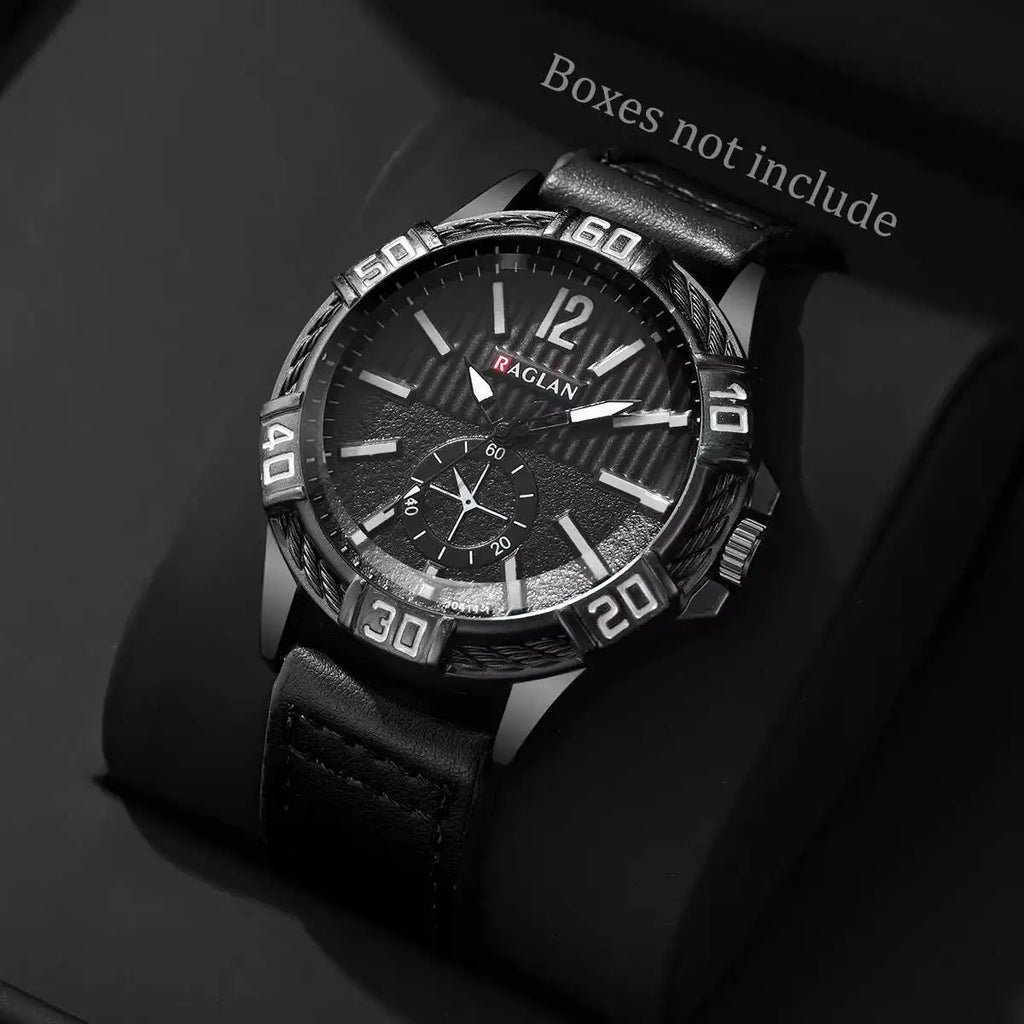 Fashion Men's Watch Casual Leather Strap Men Business Wrist Watches Reloj Hombre（Without Box）