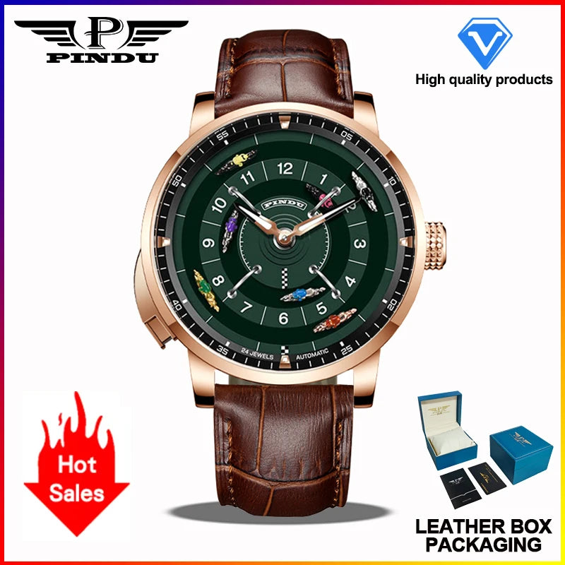 Pindu Horse Gambling Series Men's Full Automatic Mechanical Watch European Racing Roulette Entertainment Design Party Watch