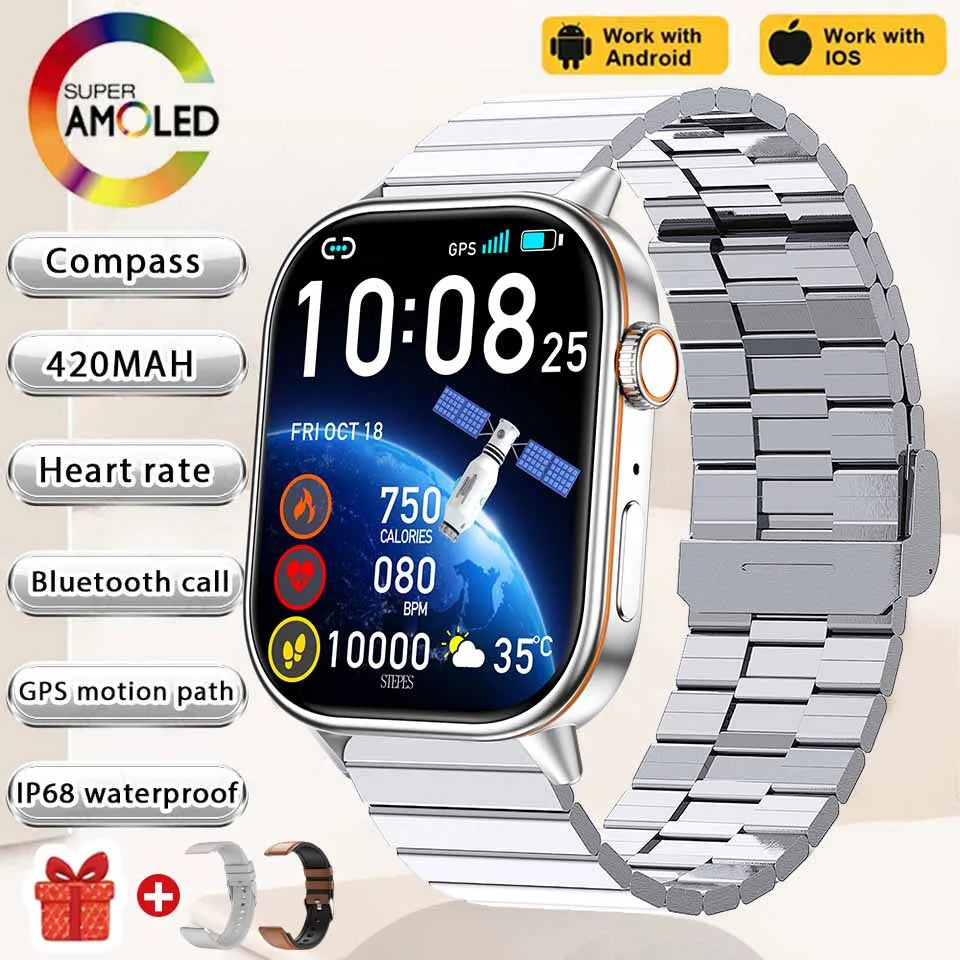 Newly Built-in GPS Sports Fitness Pilates Smart watch Women Fashion Precise Positioning 5ATM Waterproof Bluetooth Call Bracelets