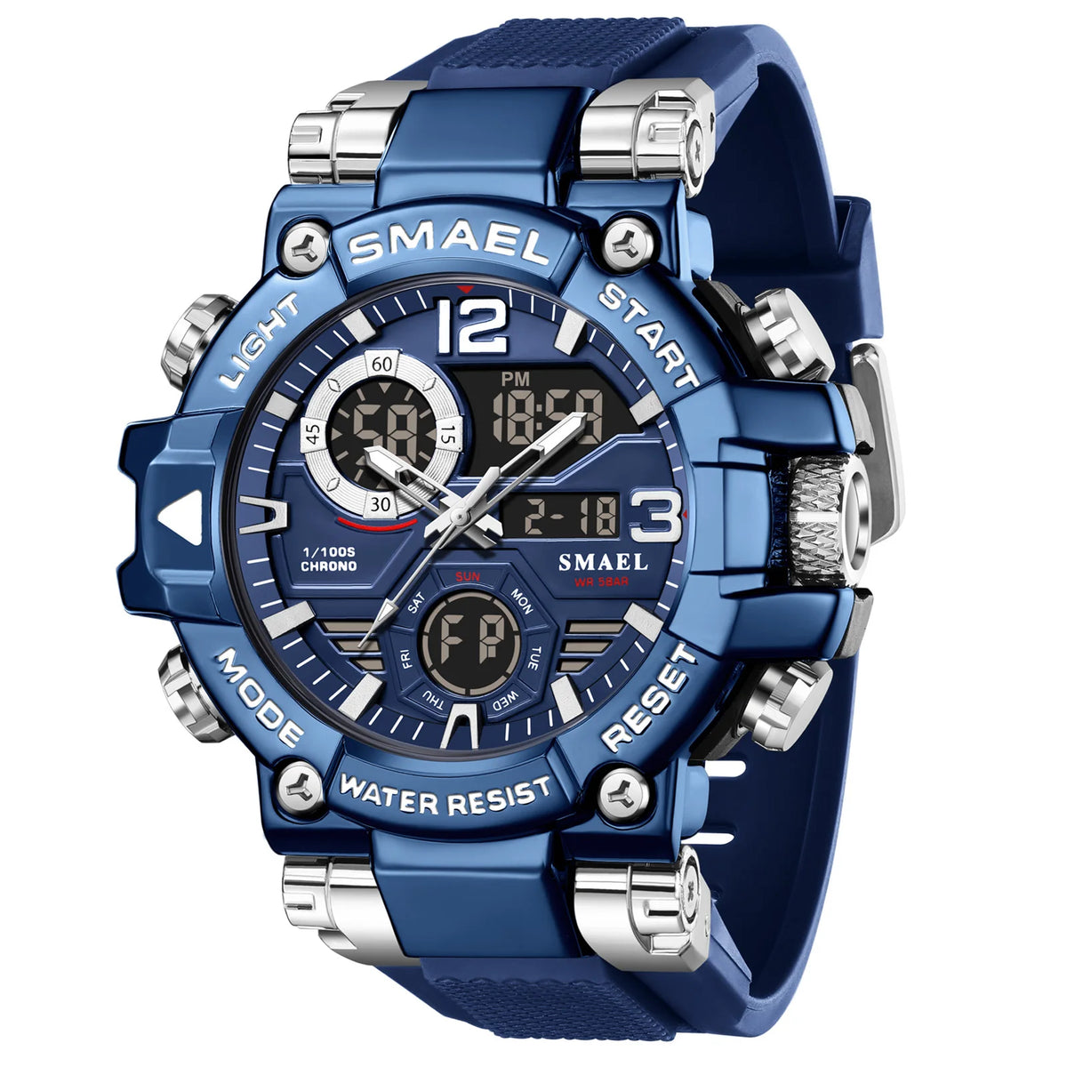 2025 SMAEL Sports Watches Men LED Watches New 50m Waterproof Digital Watches 8110 Shockproof Sports Watches for Men Electrionic